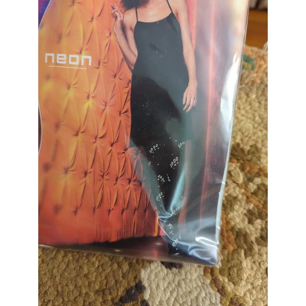 New Levante Fashion Tights 2000 Neon Nero Black Size TG. 2 Made Italy‎